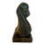 Mid-Century Modern Abstract Bronze Sculpture of Draped Female Figure on Marble Base For Sale