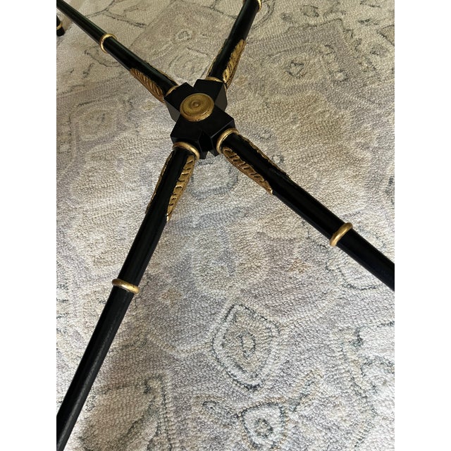 Wood E J Victor Mahogany and Ebony Glass Cocktail Table For Sale - Image 7 of 18