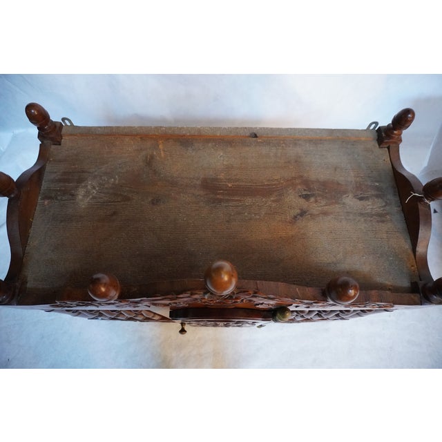 Wood Antique Cherry Carved Provençal Bread Pannetière Shelf For Sale - Image 7 of 18