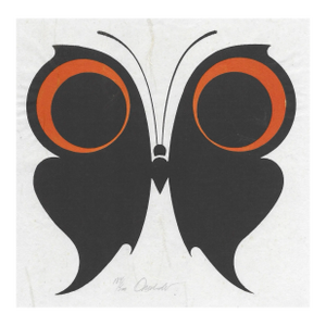 1970s James Omohundro Butterfly Serigraph