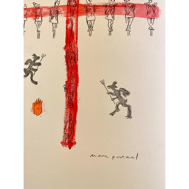 Mark Podwal, Large Archival Pigment Print Judaica Lithograph Mark Podwal Jewish Hebrew Art For Sale - Image 4 of 5