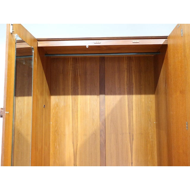 Wood Mid Century Modern Vintage Teak Armoire Wardrobe by Kofod Larsen by G Plan For Sale - Image 7 of 15