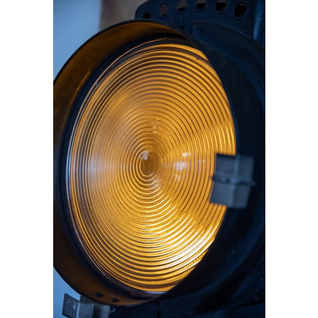 Industrial Vintage Fresnel Spotlight from the Babelsberg Film Studio, 1940s For Sale - Image 3 of 12