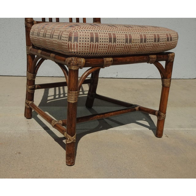Set of Six Vintage McGuire Balboa Organic Bamboo Ratten Dining Chairs For Sale - Image 11 of 14