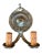 Arts & Crafts Pair Cast Brass Sconces With Hammering and Tooling Pattern, 1920 For Sale - Image 3 of 7