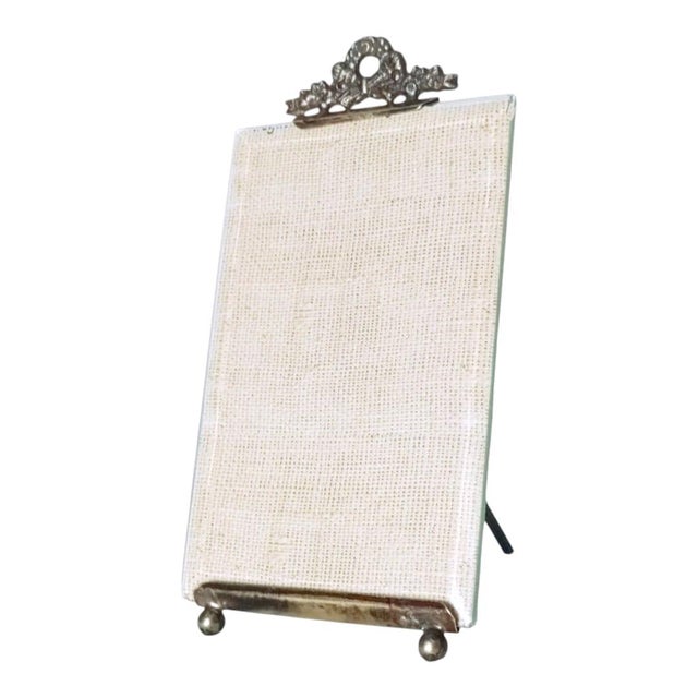 Antique Art Nouveau Style Glass Photo Frame with Ornate Metal Stand For Sale - Image 3 of 11