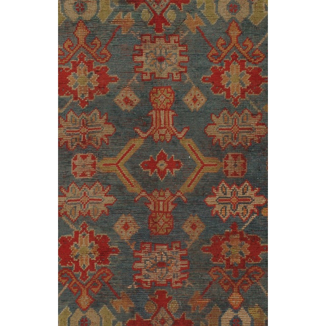 Textile Antique Red Turkish Oushak Area Rug, 6ft X 9ft For Sale - Image 7 of 8