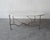 Oval Travertine Coffee Table With Hand-Forged Iron Base For Sale - Image 4 of 11