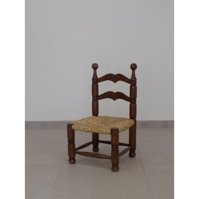 Brutalist Small Armchair in the style of Charles Dudouyt, 1960s For Sale - Image 9 of 9
