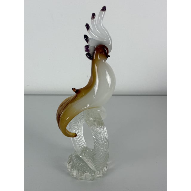 Murano Glass Bird in the style of Barovier & Toso, 1960s For Sale - Image 8 of 9