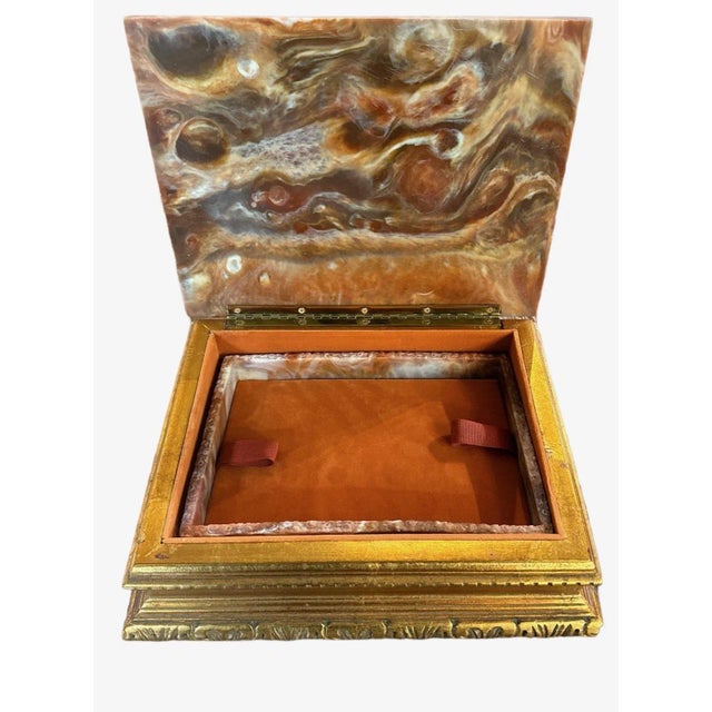 Italian Vintage Incolay Stone Italian Jewelry Box For Sale - Image 3 of 4
