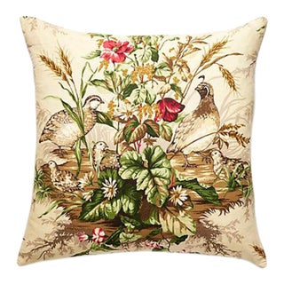 The House of Scalamandré Edwin'S Covey Pillow, Multi on Sisal For Sale