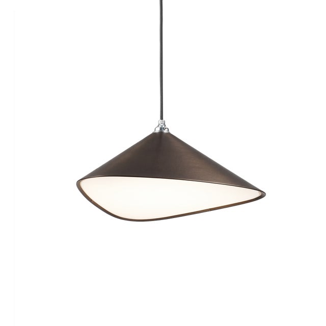 Mid-Century Modern Emily II Pendant Light in Dark Bronze Semi-Matte by Daniel Becker for Moss Objects For Sale - Image 3 of 3