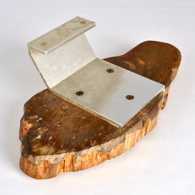 Architectural Push Pull Door Handle in Petrified Wood, 1970s For Sale - Image 10 of 14