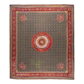 Galerie Shabab Collection Early 20th Century English Needlepoint Rug For Sale