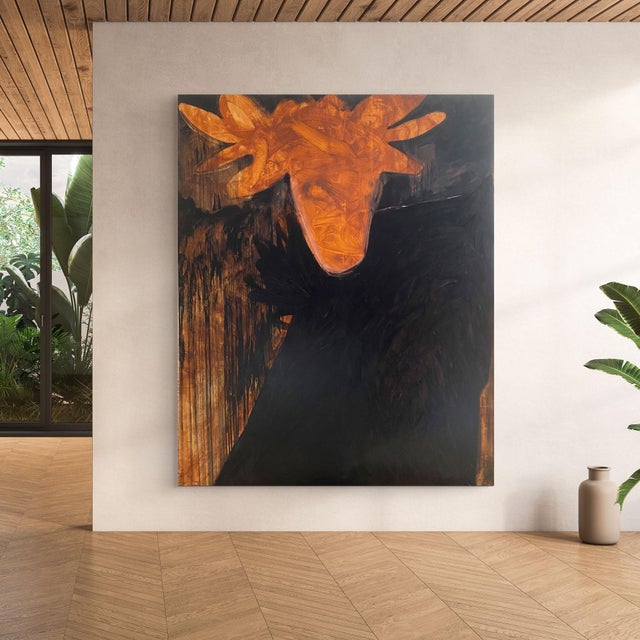 Abstract Contemporary Abstract Soil and Oil on Canvas "Forgiveness" by Paul Landauer For Sale - Image 3 of 7