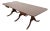 Drexel Regency Carved Mahogany Drop-Leaf Triple Pedestal Extension Dining Table, Newly Refinished For Sale