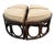 Vintage Alexvale Rattan 4-Piece Nesting Chair & Glass-Top Cocktail Table Set For Sale - Image 4 of 9
