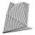 Contemporary Abstract Composite Folded and Etched Plastic "Wallreliefs Black and White 1" by Cristina Ghetti For Sale