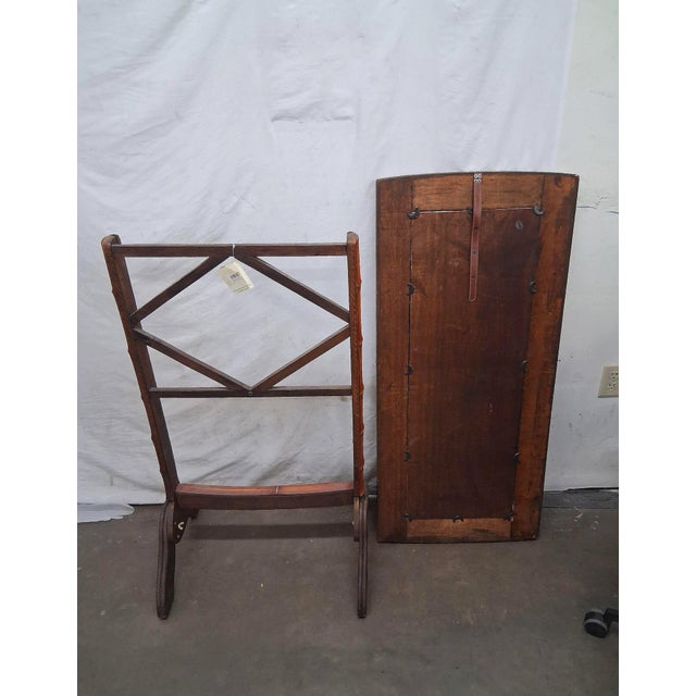 19th Century Aesthetic Movement Style Faux Bamboo & Brass Detail Cheval Floor Mirror For Sale - Image 6 of 7