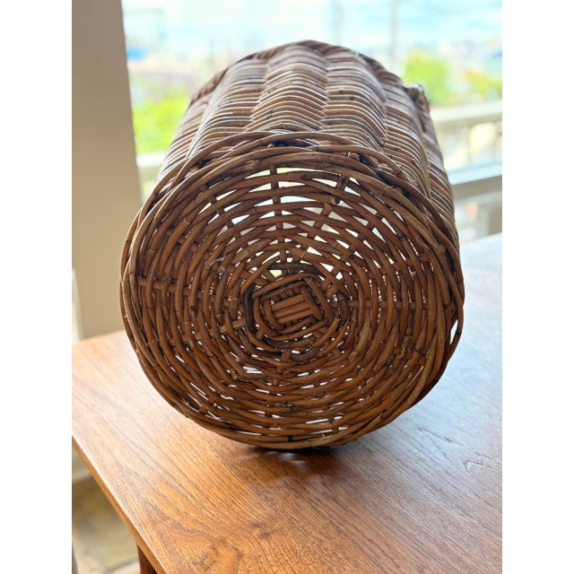 Large English Woven Wicker Basket For Sale - Image 11 of 12