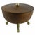 Brown Mid-Century Sculptural Teak and Brass Lidded Bowl from Ståko, Sweden, 1950s-1960s For Sale - Image 8 of 8