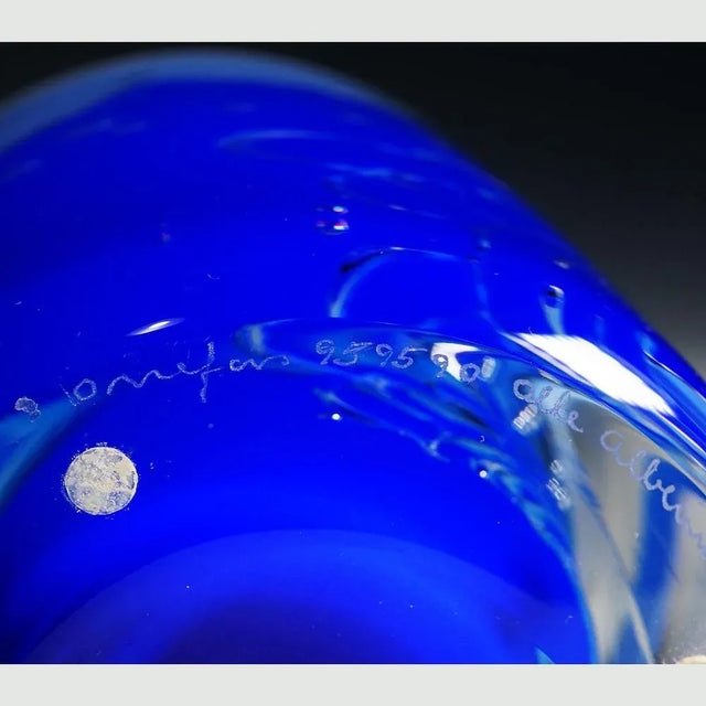 Large Ariel Vase attributed to Olle Alberius for Orrefors, Sweden, 1987 For Sale - Image 10 of 12