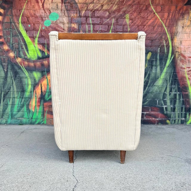 Mid 20th Century High Back Lounge Chair in the Style of Adrian Pearsall For Sale - Image 5 of 12