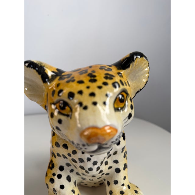 Italian Ceramic Leopard Family Figures, 1960s, Set of 3 For Sale - Image 18 of 18