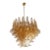 Modern Clear and Gold Murano Glass “Petali-Selle” Chandelier, Inspired by Mazzega For Sale