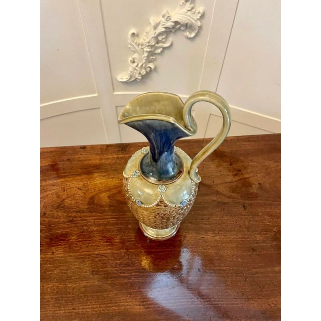 Antique Victorian Doulton Lambeth Jug, 1880 For Sale - Image 4 of 9