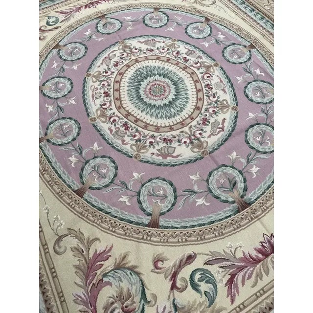 Handwoven French Style Needlepoint Rug 7'9" X 9'4" For Sale - Image 9 of 10