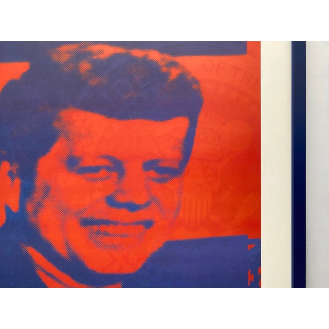 Andy Warhol Foundation Vintage Offset Lithograph Print Framed JFK Pop Art Poster " Flash-November 22, 1963 From the Flash Portfolio " 1968 For Sale - Image 15 of 18