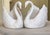 Late 20th Century Vintage White Porcelain Swan Cake Toppers - A Pair For Sale - Image 5 of 10
