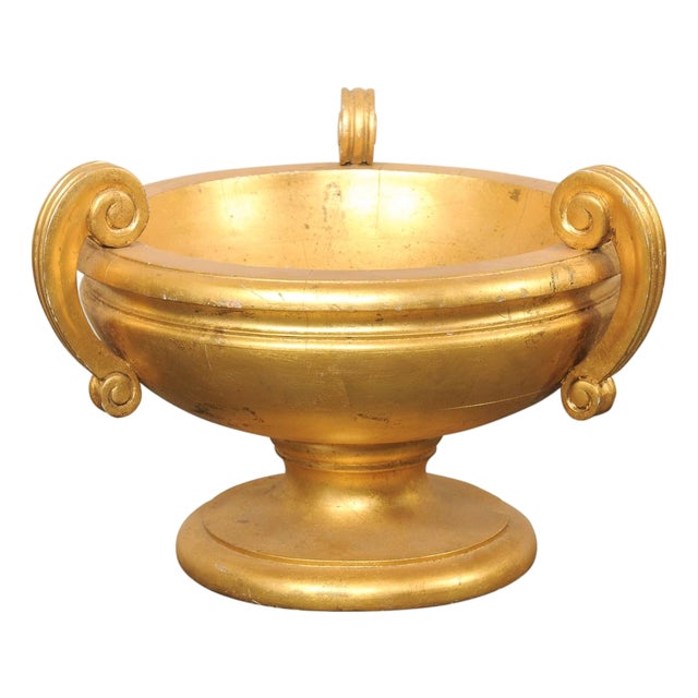 Mid 20th Century Italian Giltwood Neoclassical Style Urn For Sale