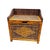 Vintage British colonial style bamboo and grasscloth nightstand storage box. Diamond pattern accentuates the front. Mixes...