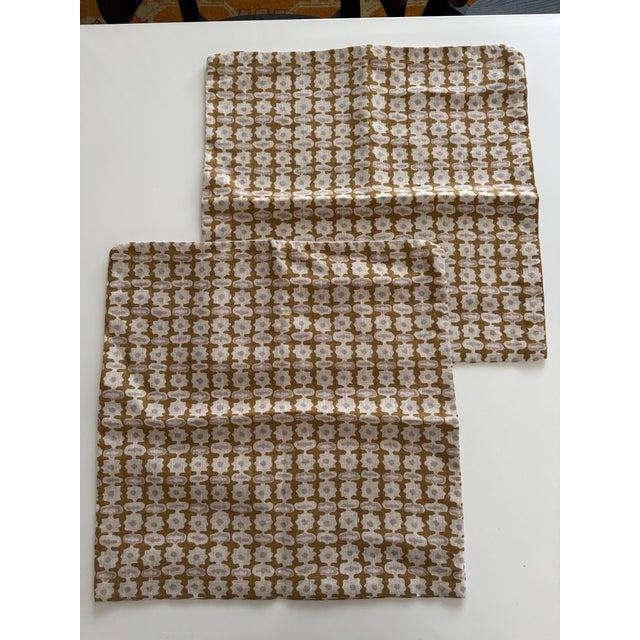 Walter G Pahari Saffron Linen Pillow Cover For Sale - Image 4 of 4