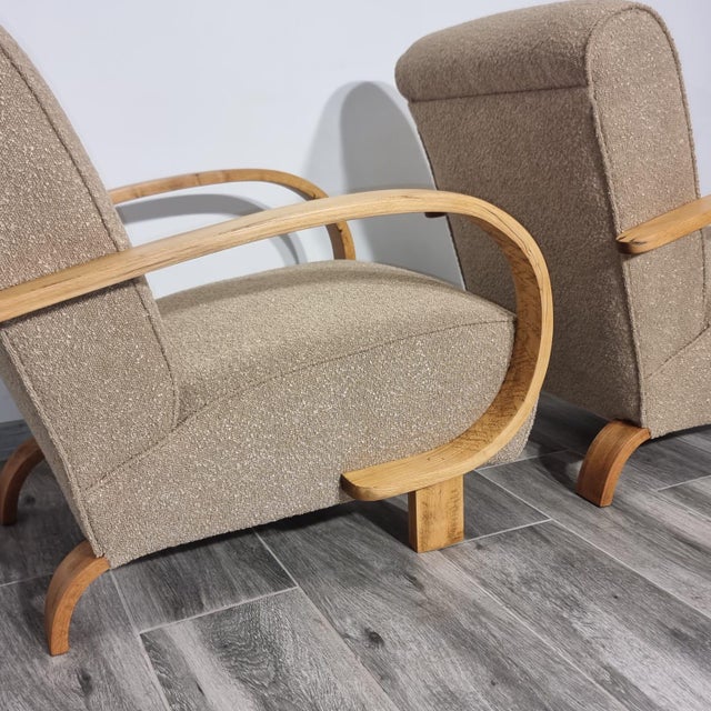 Art Deco Lounge Chairs by Jindřich Halabala, 1950s, Set of 2 For Sale - Image 10 of 17