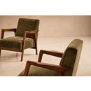 1960s Brazilian Modern Armchairs in Caviúna & Olive Mohair, Liceu de Artes e Ofícios For Sale In New York - Image 6 of 18