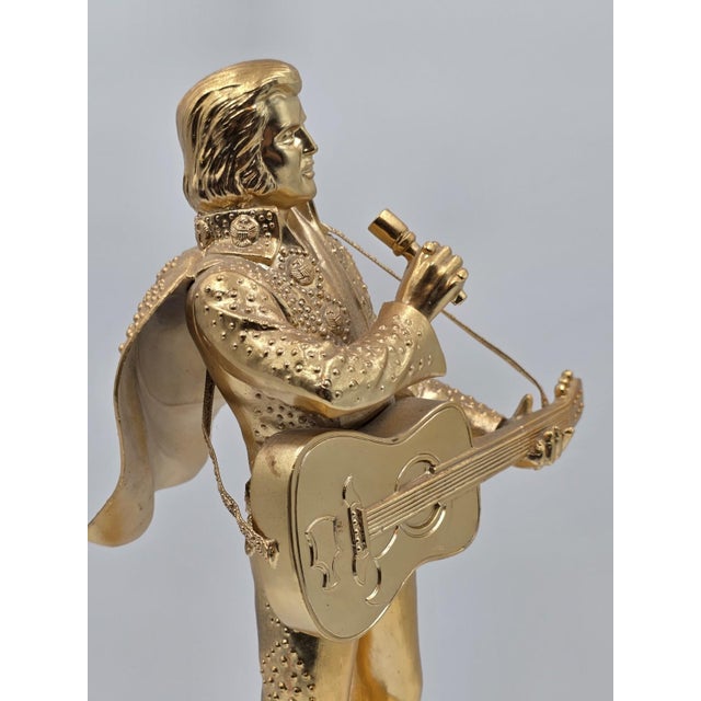 1970s Rare Empty New McCormick Elvis Presley 50th Birthday XL 18" Decanter Music Box For Sale - Image 4 of 18