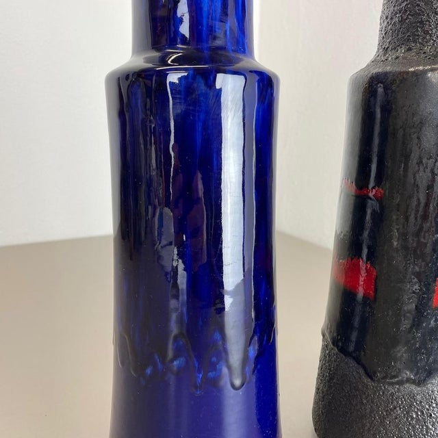 Ceramic Fat Lava Pottery Vases from Scheurich, Germany, 1970s, Set of 2 For Sale - Image 7 of 18