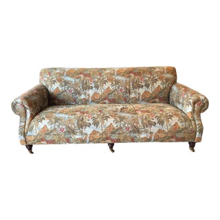 Modern Hancock & Moore Upholstered Rolled Arm Sofa For Sale