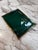 1970s Vintage Brass & Emerald Green Lacquer Serving Tray For Sale - Image 5 of 6
