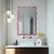 Pink Maya Rectangular Waved Edge Mirror in Glossy Hot Pink For Sale - Image 8 of 11