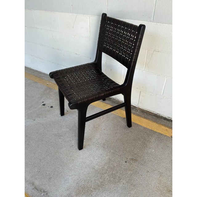 2020s Made Goods Co Percy Leather Dining Chair For Sale - Image 5 of 6