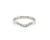 Contemporary Mid 20th Century Tiffany & Co Elsa Peretti Diamond Curved Band Ring Platinum Size 6 For Sale - Image 3 of 6