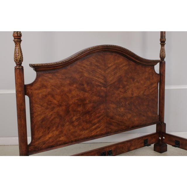 Theodore Alexander Althorp Collection Mahogany King Size Canopy Bed For Sale - Image 9 of 18