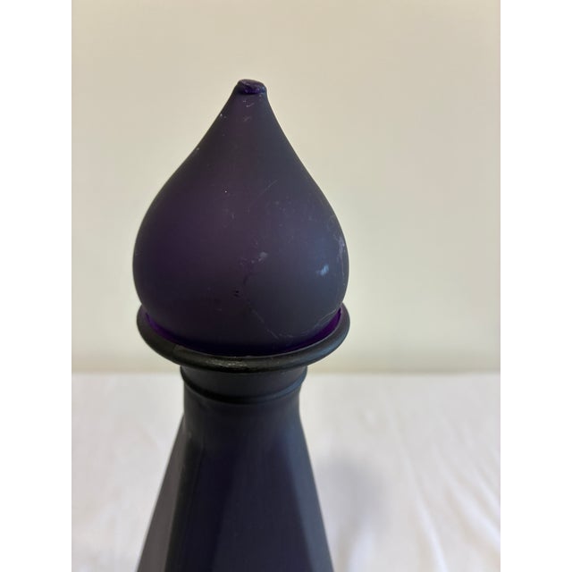 Vintage Amethyst Glass Decanter For Sale - Image 4 of 13
