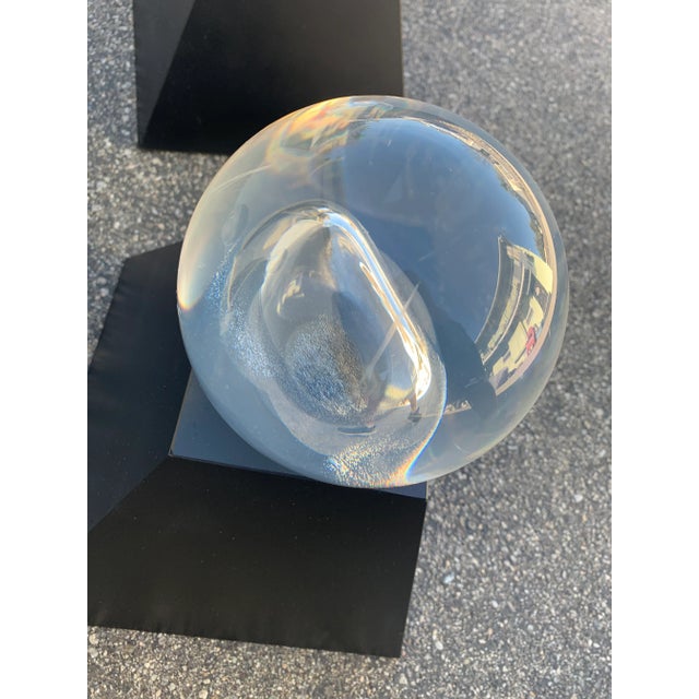 1980s Postmodern Lucite Globes Coffee Table For Sale - Image 5 of 11