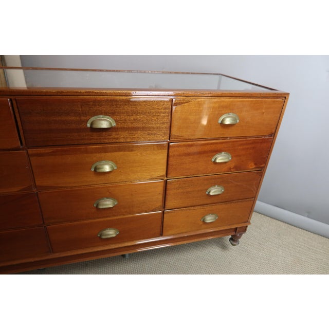 Walnut Display Dresser, 1930s For Sale - Image 4 of 13